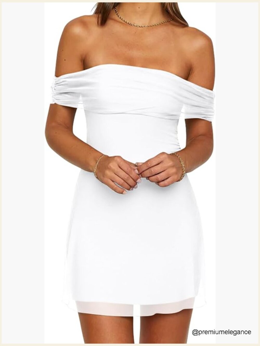 Off Shoulder A Line Mini Dress Sleeveless Mesh Club Party Dress